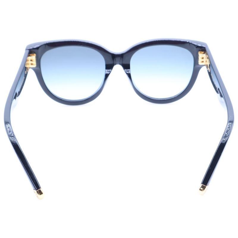 Louis Vuitton My Monogram Round Sunglasses Black X Blue #52□19 Z1526e Gold