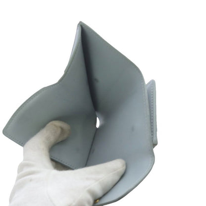 Celine Triomphe Compact Wallet Trifold Leather Blue 10i653 YO29 - OH