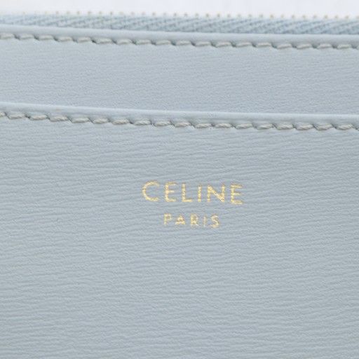Celine Triomphe Compact Wallet Trifold Leather Blue 10i653 YO29 - OH