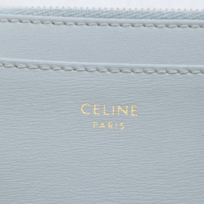 Celine Triomphe Compact Wallet Trifold Leather Blue 10i653 YO29 - OH
