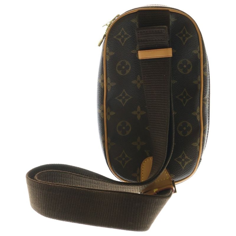 Louis Vuitton Pochette Gange Monogram PVC Leather Shoulder Bag Gold Hardware