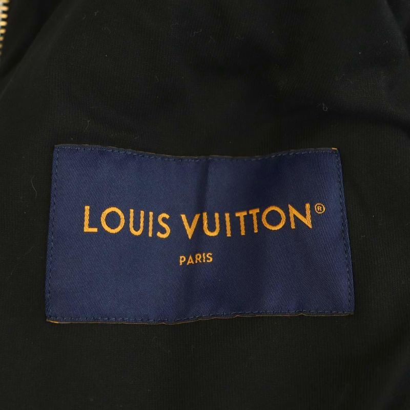 Louis Vuitton Damier Fleece Jacket Blouson Outerwear Zip Up Logo S Red Black NR