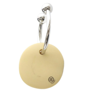 Chanel Vintage Craft Design Coco Mark Key Ring Key Holder Ivory YO27 - OH