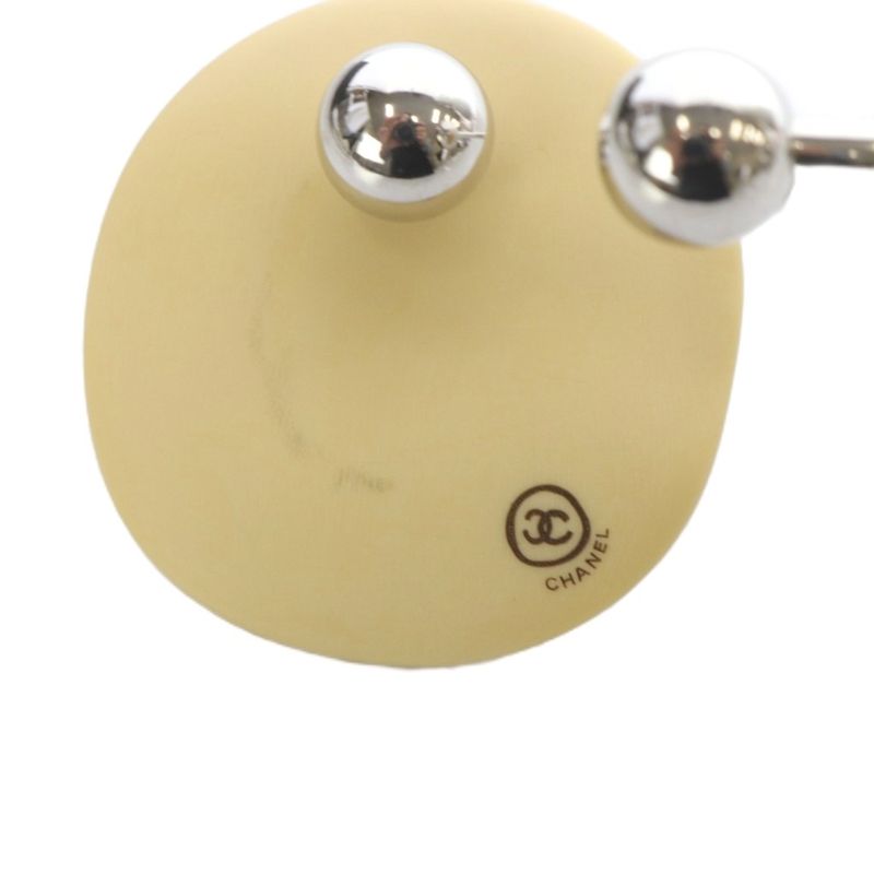 Chanel Vintage Craft Design Coco Mark Key Ring Key Holder Ivory YO27 - OH