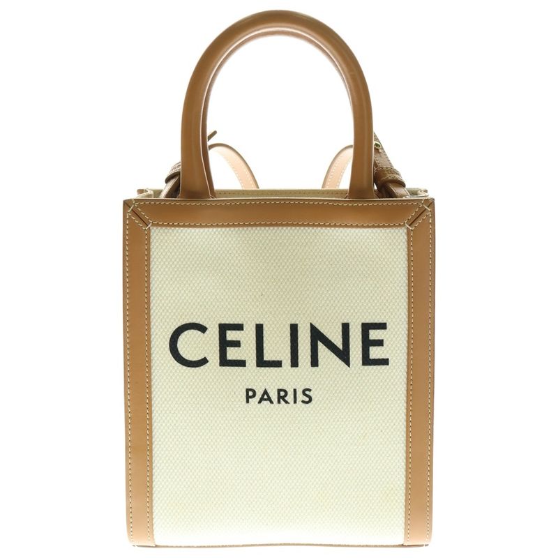 Celine Mini Vertical Cabas 2WAY Bag Shoulder Bag Handbag Mini Tote Bag Brown