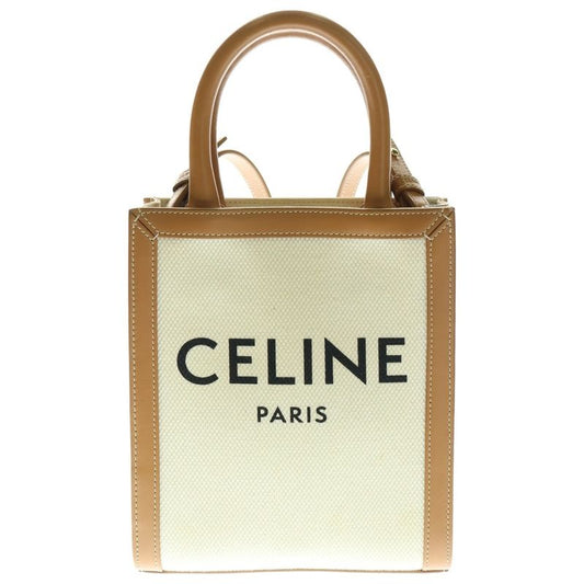 Celine Mini Vertical Cabas 2WAY Bag Shoulder Bag Handbag Mini Tote Bag Brown