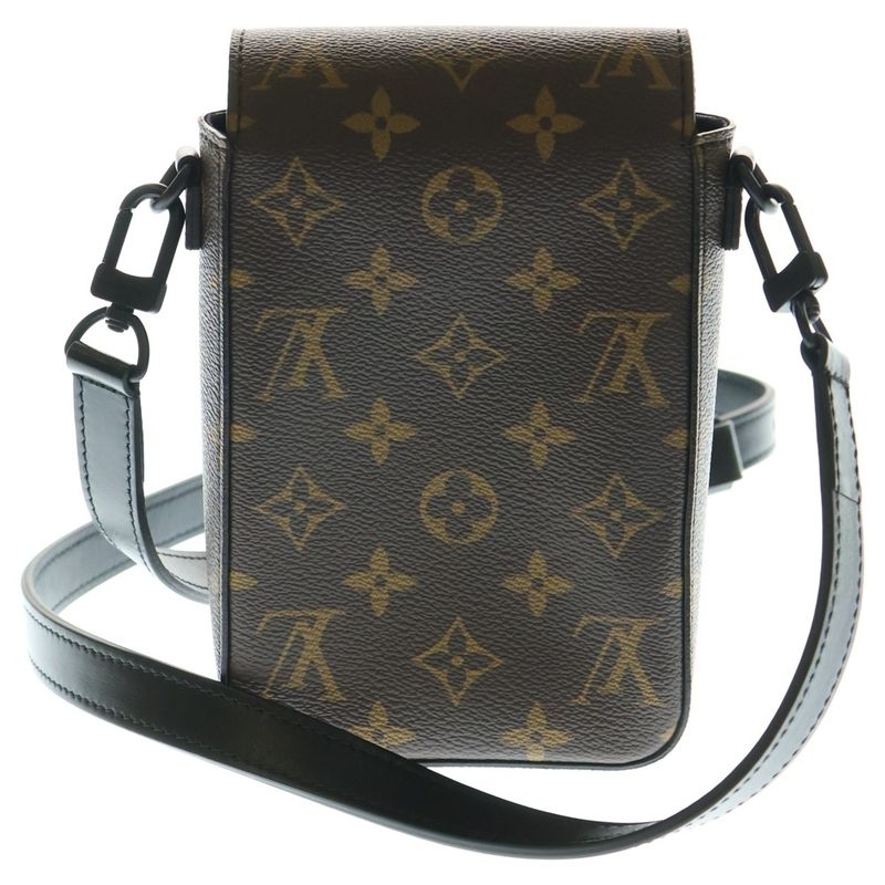 Louis Vuitton Monogram Macassar S Lock Vertical Wearable Wallet Shoulder Strap