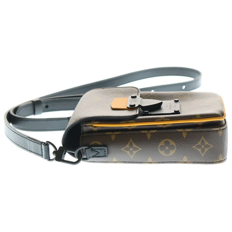 Louis Vuitton Monogram Macassar S Lock Vertical Wearable Wallet Shoulder Strap