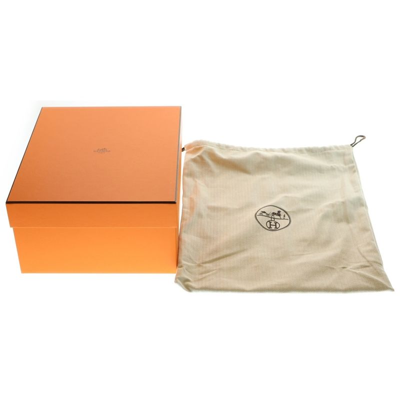 Hermes Neo Garden Party Negonda Leather Beton Hand Tote Bag Silver Hardware