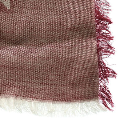 Louis Vuitton Monogram Trompe L'oeil Petite Mal Shawl Scarf Cashmere Silk Red