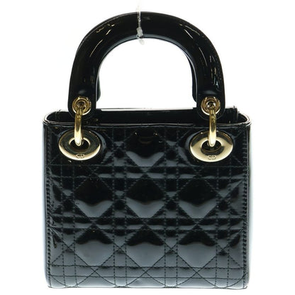 Christian Dior Lady Dior 2WAY Bag Mini Tote Handbag Shoulder Bag Chain Bag