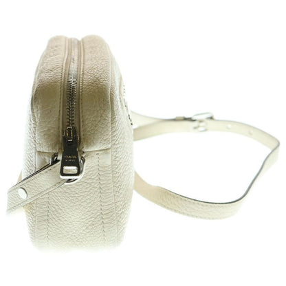 Prada Vittero Dye Shoulder Bag Mini Bag White And Black Leather 1bh082 Silver