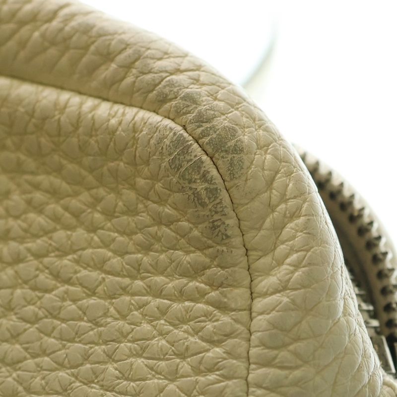 Prada Vittero Dye Shoulder Bag Mini Bag White And Black Leather 1bh082 Silver