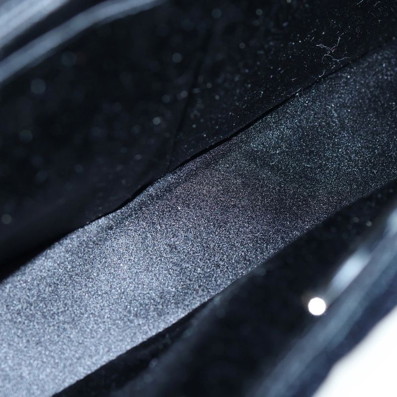 Chanel Coco Mark Velvet Matelasse Chain Shoulder Bag Black 14s