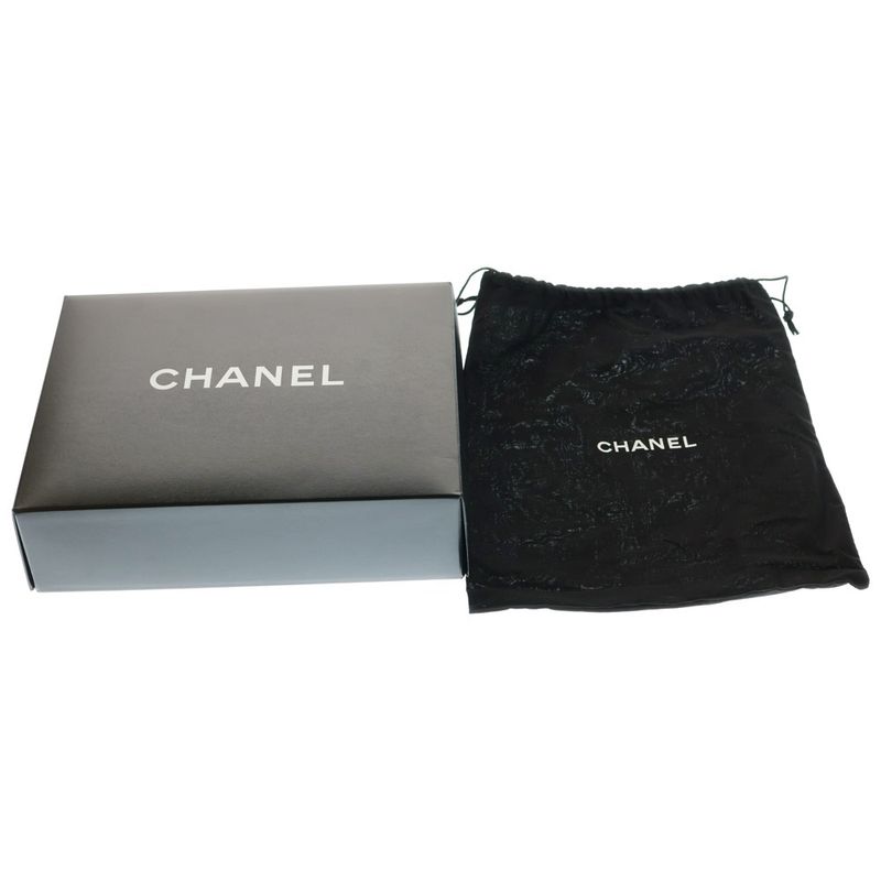 Chanel Coco Mark Velvet Matelasse Chain Shoulder Bag Black 14s