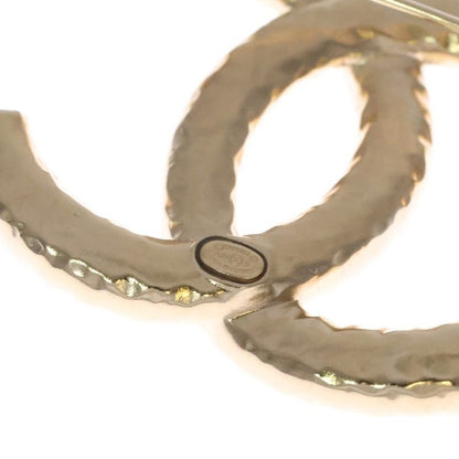 Chanel Coco Mark Faux Pearl Brooch Pin Badge Gold GP