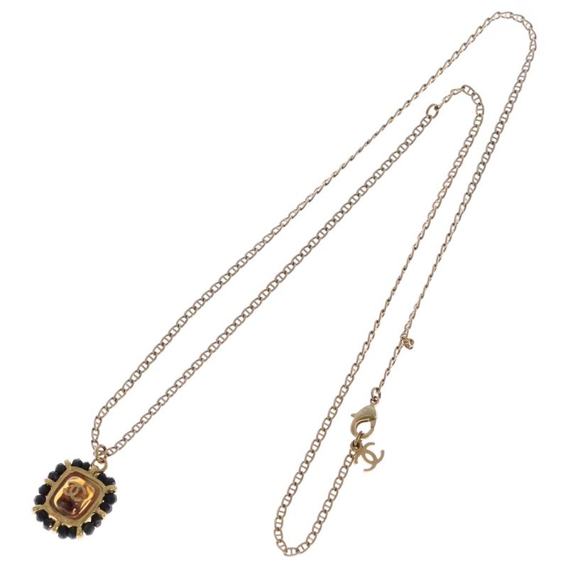 Chanel Coco Mark Vintage Necklace Pendant Chain Gold GP