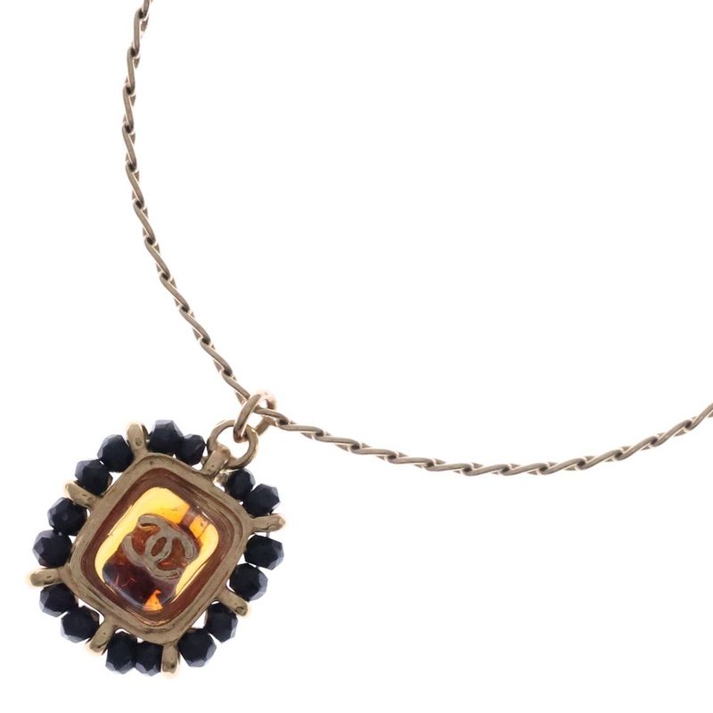 Chanel Coco Mark Vintage Necklace Pendant Chain Gold GP