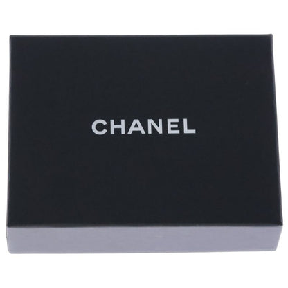 Chanel Coco Mark Perfume Motif Rhinestone Earrings Black X Silver A22B