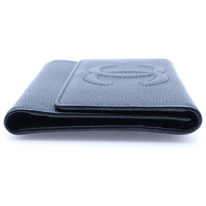 Chanel Coco Mark Trifold Wallet Long Wallet Card Case Business Card Holder