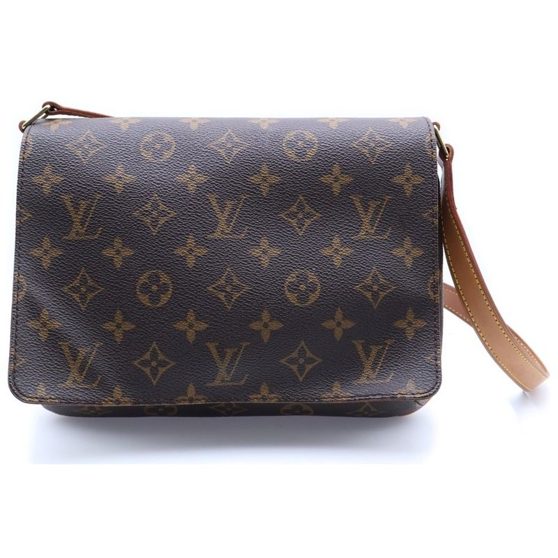 Louis Vuitton Musette Tango Monogram PVC Leather Shoulder Bag Gold Hardware