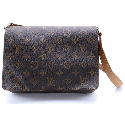 Louis Vuitton Musette Tango Monogram PVC Leather Shoulder Bag Gold Hardware
