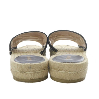 Gucci Sandals Flats GG Marmont Espadrilles 35.5 Black 573028 YO17