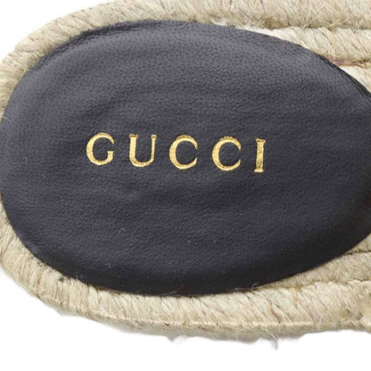 Gucci Sandals Flats GG Marmont Espadrilles 35.5 Black 573028 YO17