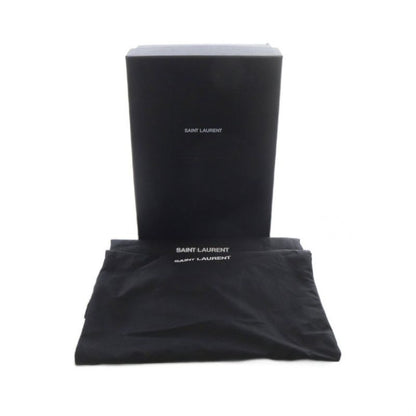 Saint Laurent Paris Belted Wyatt Short Ankle Boots High Heel Leather 35.5 Black