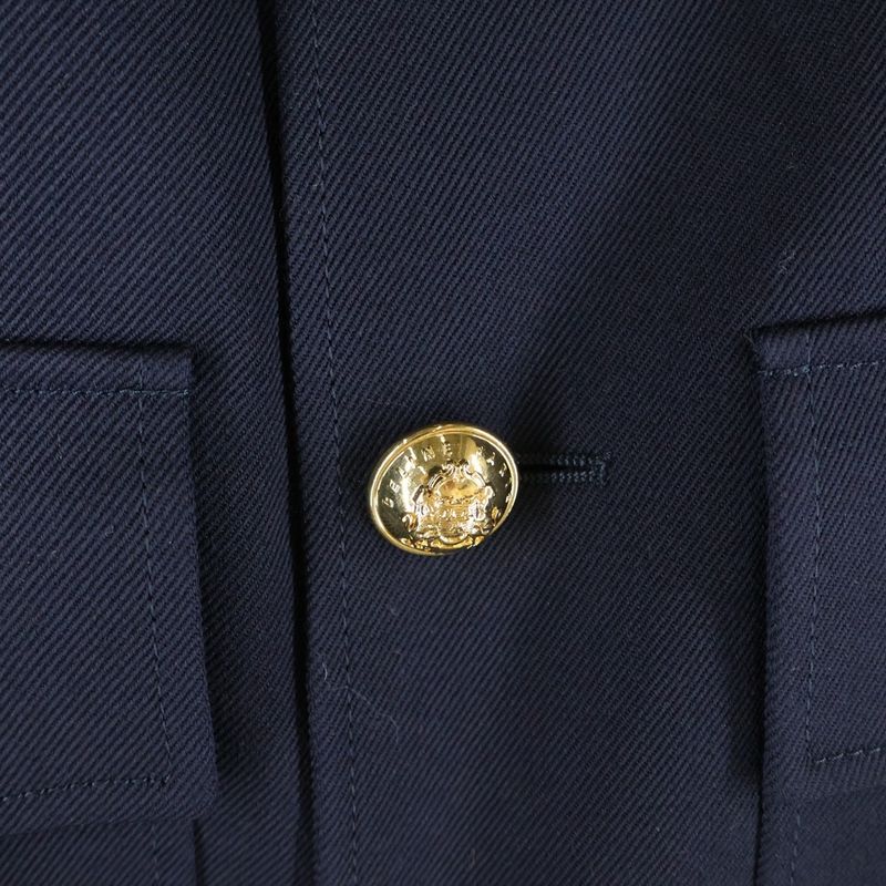 Celine Wool Officer Safari Jacket Blouson Navy Women's 2v34g092d