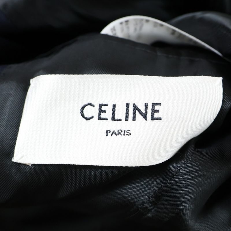 Celine Wool Officer Safari Jacket Blouson Navy Women's 2v34g092d