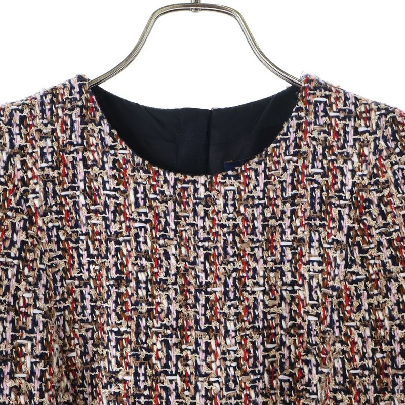 Louis Vuitton 21AW Mix Lame Tweed Skater Monogram Belt Crew Neck Short Sleeve