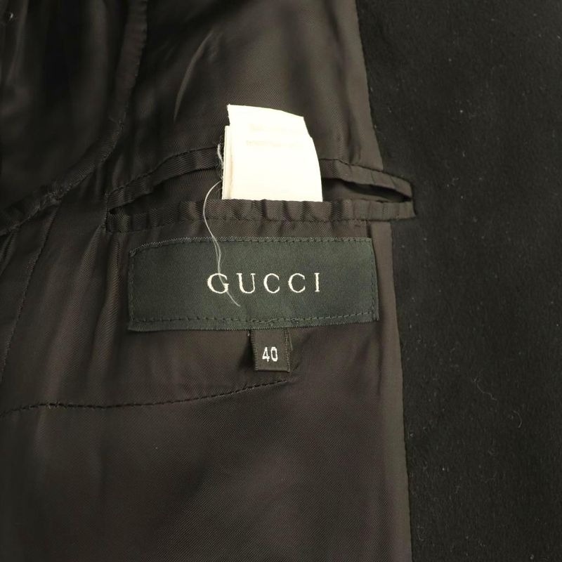 Gucci Wool Cashmere Chester Coat Outerwear Long 40 Black NR - OS - SH