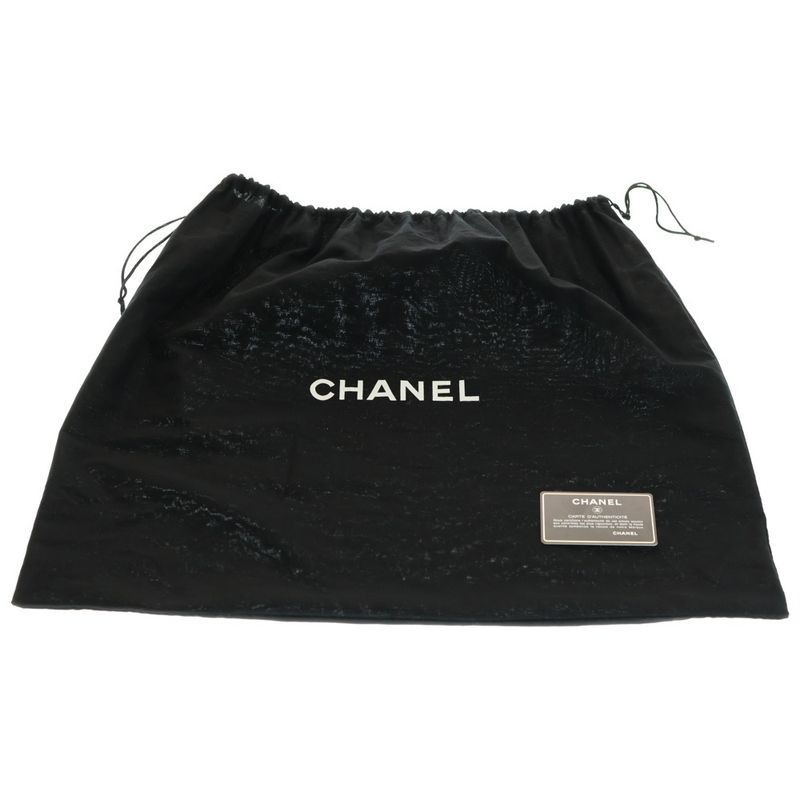 Chanel Matelasse Coco Mark Soft Caviar Skin Leather Chain Shoulder Bag Silver