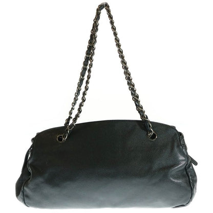 Chanel Matelasse Coco Mark Soft Caviar Skin Leather Chain Shoulder Bag Silver