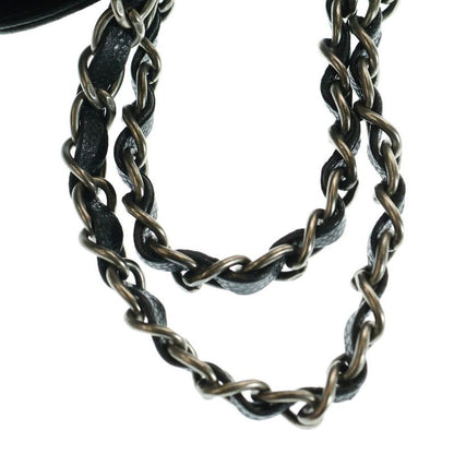 Chanel Matelasse Coco Mark Soft Caviar Skin Leather Chain Shoulder Bag Silver