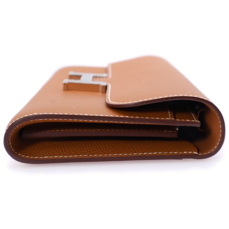 Hermes Constant Togo Long Wallet Gold Epson Silver Hardware W Engraved Wallet