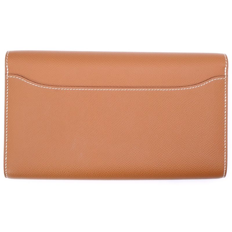 Hermes Constant Togo Long Wallet Gold Epson Silver Hardware W Engraved Wallet