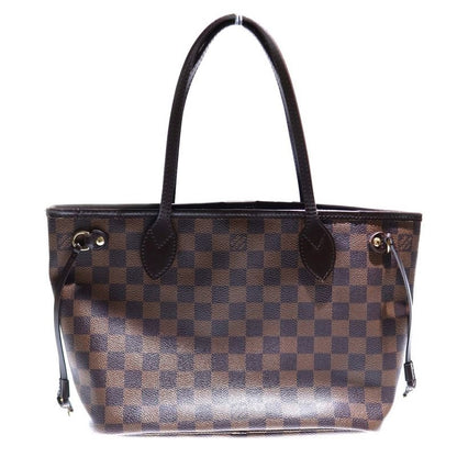 Louis Vuitton Neverfull PM Damier PVC Leather Hand Tote Bag Gold Hardware Brown