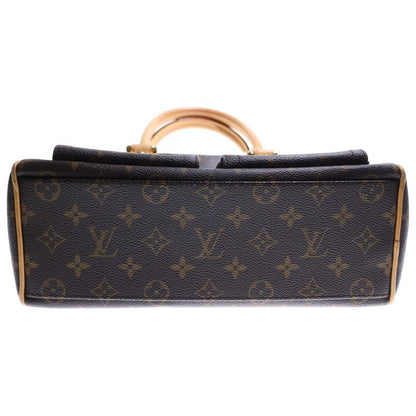 Louis Vuitton Manhattan PM Monogram PVC Leather Handbag Gold Hardware Brown