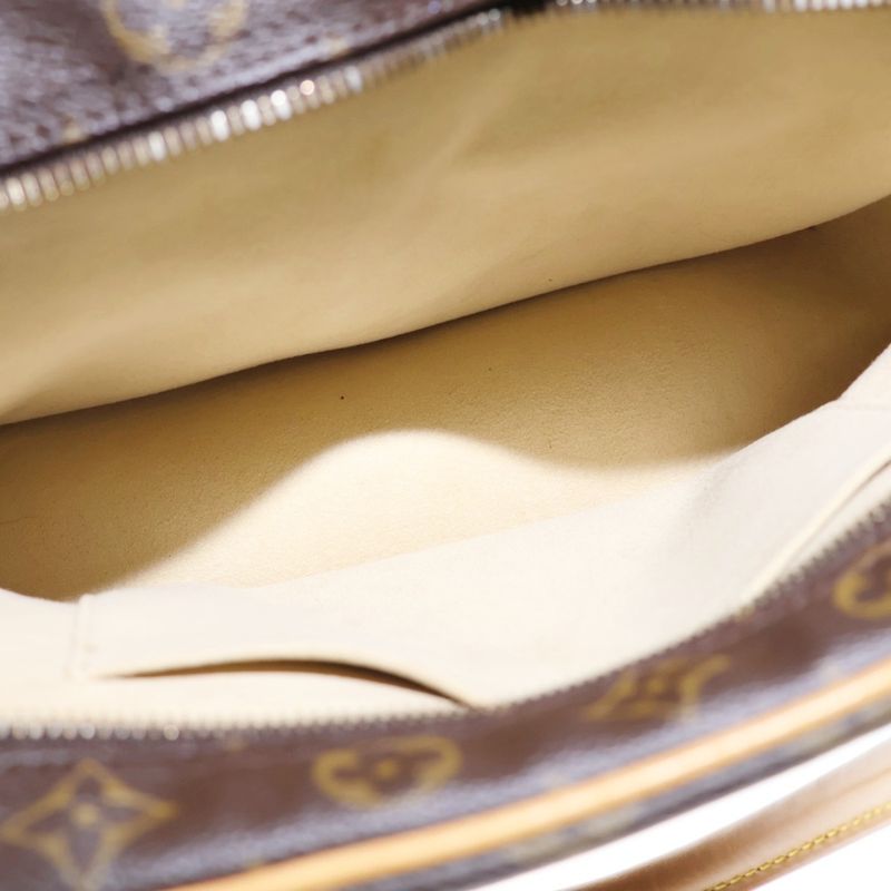 Louis Vuitton Manhattan PM Monogram PVC Leather Handbag Gold Hardware Brown