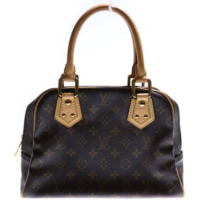 Louis Vuitton Manhattan PM Monogram PVC Leather Handbag Gold Hardware Brown