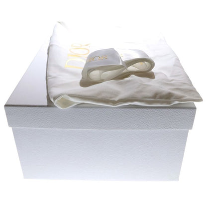 Christian Dior CD Logo Handbag Chain Bag Drawstring Shoulder Bag Medium White