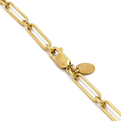 Hermes Necklace Amulet Padlock GM Buffalo Horn GP Black and Gold Cadena with