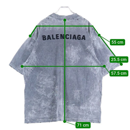 Balenciaga Medium Fit T-shirt Medium Fit T-shirt Crew Neck Short Sleeve Cut And