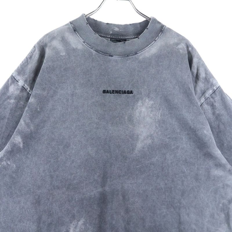 Balenciaga Medium Fit T-shirt Medium Fit T-shirt Crew Neck Short Sleeve Cut And
