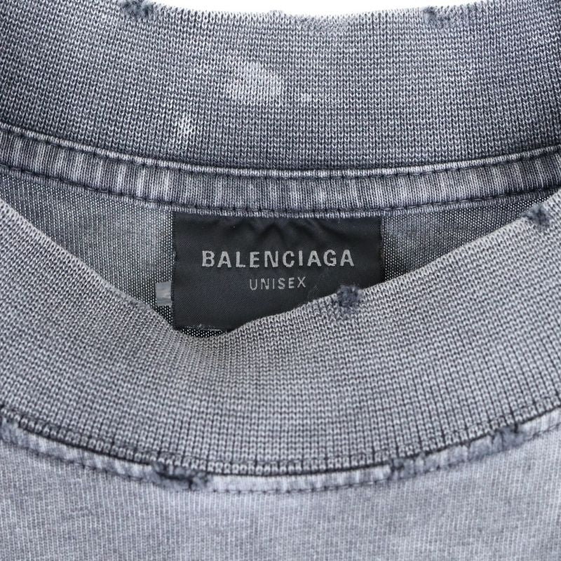 Balenciaga Medium Fit T-shirt Medium Fit T-shirt Crew Neck Short Sleeve Cut And