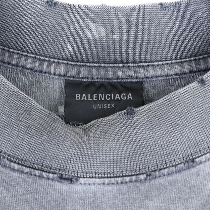 Balenciaga Medium Fit T-shirt Medium Fit T-shirt Crew Neck Short Sleeve Cut And