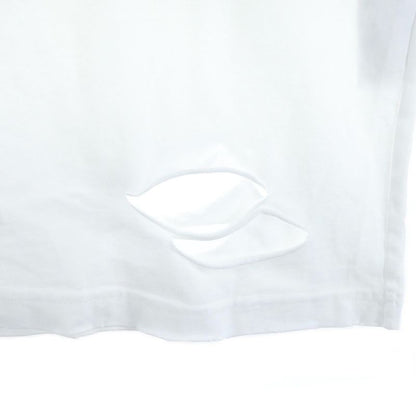 Balenciaga 21SS Caps Destroyed Flatground Tee Destroyed Crew Neck Short Sleeve