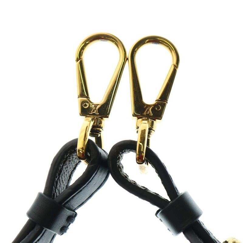 Louis Vuitton Monogram Shoulder Strap XL Leather Brown Black J02331 Gold